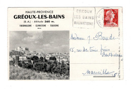 04 GRÉOUX LES BAINS, Carte Lettre. 4 SCAN  - Gréoux-les-Bains