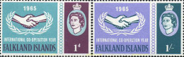 730116 HINGED FALKLAND 1965 AÑO DE LA COOPERACION INTERNACIONAL - Falklandinseln