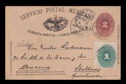 MEXICO 1888. Nice Ps Card To Germany - Mexico