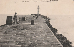 AGDE LE GRAU LA JETEE ET LE PHARE 1921 TBE - Agde