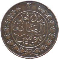 LaZooRo: Tunisia 2 Kharub 1865 VF - Tunesië