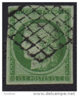 France N° 2 Ceres 15c Vert - 1849-1850 Ceres