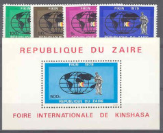 Jaarbeurs Kinshasa-Foire De Kinshasa COB 985/88+BL35 MNH - Ongebruikt