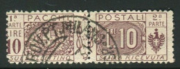 REGNO 1914-22 PACCHI POSTALI 10 C.USATO - Postpaketten