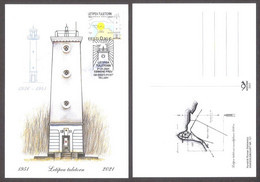 Lighthouses Letipea Lighthouse Estonia 2021  Stamp Maxicard  Mi 1003 - Vuurtorens