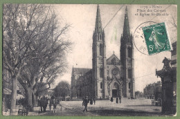 CPA - GARD - NIMES - PLACE DES CARMES ET ÉGLISE SAINTE BAUDILE - Animation, Petit Attelage - Nîmes