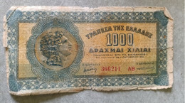 Billet 1000 Drakme 1941 - Grèce