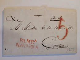 CARTA 1829 MARCA PAMPA NAVARRA - ...-1850 Vorphilatelie