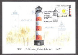 Lighthouses Narva-Jõesuu Lighthouse Estonia 2022 Stamp  Mi 1061 Maxicard - Lighthouses