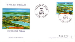 GABON FDC 1977 VUES SUR LE GABON - Gabón (1960-...)