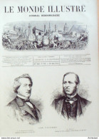 Le Monde Illustré 1871 N°739 Quai D'Orsay Incendies Paris 12 Bastille Chaloupes En Feu Prison La Roquette  - 1850 - 1899