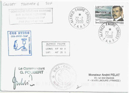 YT 275 Raymond Rallier Du Batty - Posté à Bord Du MD - Alfred Faure - Crozet - 22/02/2000 - Cartas & Documentos
