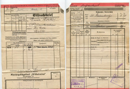 Germany 1935 Deutsche Reichsbahn-Gesellschaft Eilfrachtbrief (Express Waybill); Emlichheim To Melle - Cartas & Documentos