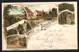 Lithographie Inzigkofen, Kloster, Teufelsbrücke, Amalien-Felsen U. Kapelle  - Other & Unclassified