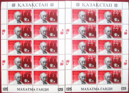Kazakhstan  1995   125th Birth Anniver. Of M. Gandhi  2  M/S  MNH - Mahatma Gandhi