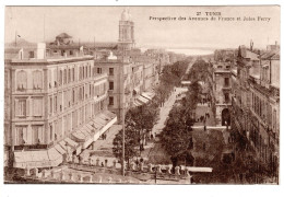 TUNIS, Perspective Des Avenues De France Et Jules Ferry. - Tunisia