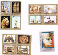 AJMAN & YEMEN Petit Lot De Timbres Sur L'egyptologie - (92) - Egittologia