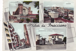 Cartolina Bracciano ( Roma ) Saluti Con Vedutine - Otros & Sin Clasificación