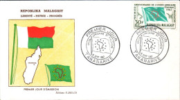 MADAGASCAR FDC 1962  UNION AFRICAINE ET MALGACHE - Madagaskar (1960-...)