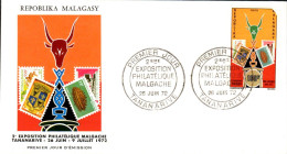 MADAGASCAR FDC 1972 2 EME UNION PHILATEMLIQUE MALGACHE - Madagascar (1960-...)