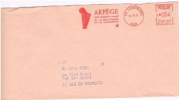 60 COMPIEGNE - EMA Rouge Du 14/11/1977 ARPEGE Harpe-musique-disques   93 - Affrancature Meccaniche Rosse (EMA)