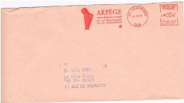 60 COMPIEGNE - EMA Rouge Du 14/11/1977 ARPEGE Harpe-musique-disques   93 - EMA (Empreintes Machines à Affranchir)