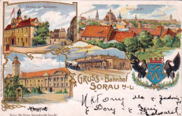 Lithographie Gruß Vom Bahnhof Sorau N.-L  -  . Zary -  In Einem Perfekten Zustand - Schlesien