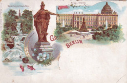 Gruss Aus BERLIN - Konigl Schloss - Wassersturz Im Victoria Park  - Litho  - Other & Unclassified