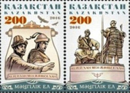 2016 970 Kazakhstan Pair Khans Of The Kazakh State MNH - Kazakhstan