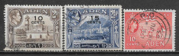 1951,1953 ADEN Set Of 3 USED STAMPS (Michel # 38,39,50) CV €2.60 - Aden (1854-1963)