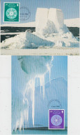 British Antarctic Territory (BAT) Glaciological Society 2v 2 Maxicards (GS182) - Maximumkaarten