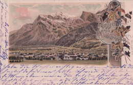 Gruss Aus Maienfeld, Litho 1898 (1768) Petit Accroc Milieu Haut 2mm - Maienfeld