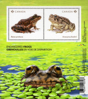 Canada - 2024 - Endangered Frogs - Mint Souvenir Sheet - Nuovi