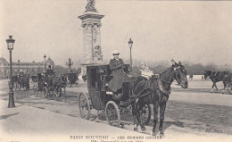 75 PARIS 1907 Les Femmes Cochers : Madame Decourcelle Sur Son Siège - Artesanal