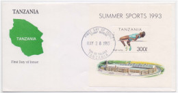 Summer Sports, High Jump, Game, Sports Ground, Tanzania Map,  MS FDC - Salto