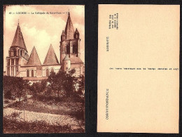 CARTE POSTALE ANCIENNE DE LOCHES - LA COLLÉGIALE DE SAINT-OURS - Loches