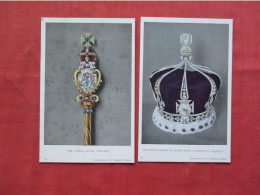 Lot Of  2 Cards.   Royalty. Crown &  Kings. Scepter       Ref 6397 - Koninklijke Families