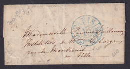 Frankreich Vorphila Brief Mit Blauem K2 PARIS 15 - Lettres & Documents