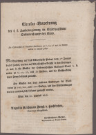 Austria: Oesterreichische National-Zettel-Bank, Circular-Verordnung Vom 20. Juni - Autriche