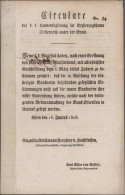 Austria: Privilegirte Oesterreichische National-Bank, Circular-Verordnung Vom 16 - Oesterreich