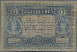 Austria: 10 Gulden 1880, P.1, Very Nice With A Few Stronger Folds And Tiny Hole - Autriche