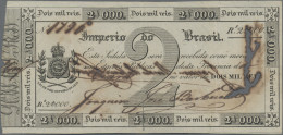 Brazil: Imperio Do Brasil, 1 Mil Reis 1833, P.A151, Small Tears Due To Ink Corro - Brazilië