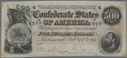 Confederate States Of America: The Confederate States Of America, 500 Dollars 17 - Valuta Della Confederazione (1861-1864)