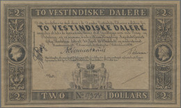 Danish West Indies: State Treasury, 2 Vestindiske Dalere / Dollars L. 04.04.1849 - Dinamarca