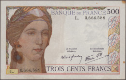 France: Banque De France, Very Nice Lot With 10 Banknotes, 1937-1941 Series, Wit - 1955-1959 Overprinted With ''Nouveaux Francs''