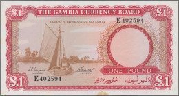 Delcampe - The Gambia: The Gambia Currency Board, 1 Pound ND(1965-70), P.2, Tiny Dent Upper - Gambia