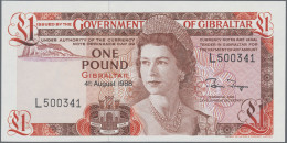 Gibraltar: Government Of Gibraltar, Set With 3 Banknotes, 1986-1988 Series, With - Gibilterra