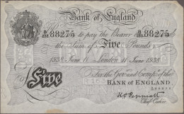 Great Britain: Bank Of England, Pair With 5 Pounds 1938 And 10 Pounds 1935 BERNH - Altri & Non Classificati