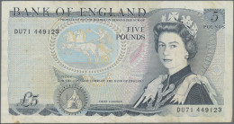 Great Britain: Bank Of England, 5 Pounds ND(1980-87), Prefix DU71, WITHOUT SIGNA - Sonstige & Ohne Zuordnung