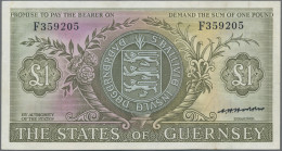 Guernsey: The States Of Guernsey, 1 Pound ND(1969-75, Signature Hodder, P.45b, S - Andere & Zonder Classificatie